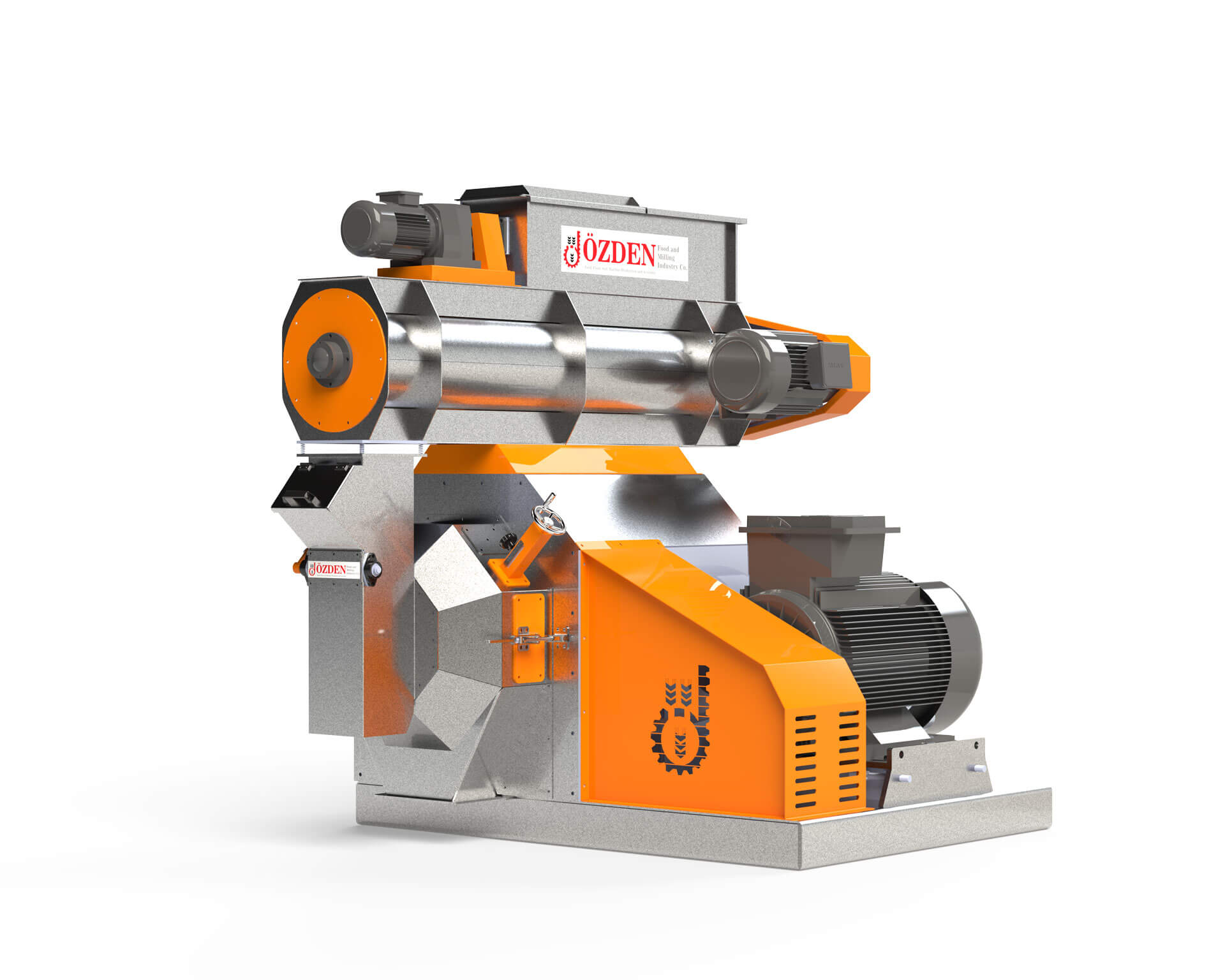 Pelet Presi || ÖZDEN YEM MAKİNALARI - MILLING INDUSTRY - Özden Yem Değirmen Makinaları - Yem fabrikası Makinaları İmalatı, Un Fabrikası Makinaları İmalatı, Tuz Fabrikası Makinaları imalatı - Tesis Kurulum, Aspiratör, Cebritav, Torbalama Kantarı, Çift Katlı Vals, Çöp Sasörü, Elevatör, İrmik Sasörü, Jet Filitre, Kabuk Soyucu, Kare Elek, Kepek Fırçası, Kontrol Panosu, Vidalı Helezon, Vibro Tarar, Triyör, Rotoflow, Taş Ayırıcı, Tek Katlı Vals, Pelet Presi, Melasiyer, Çekiçli Değirmen, Mikser, Aksesuarlar