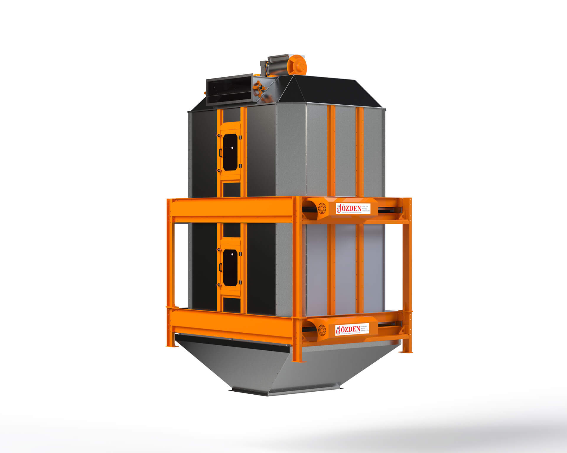 Soğutucu || ÖZDEN YEM MAKİNALARI - MILLING INDUSTRY - Özden Yem Değirmen Makinaları - Yem fabrikası Makinaları İmalatı, Un Fabrikası Makinaları İmalatı, Tuz Fabrikası Makinaları imalatı - Tesis Kurulum, Aspiratör, Cebritav, Torbalama Kantarı, Çift Katlı Vals, Çöp Sasörü, Elevatör, İrmik Sasörü, Jet Filitre, Kabuk Soyucu, Kare Elek, Kepek Fırçası, Kontrol Panosu, Vidalı Helezon, Vibro Tarar, Triyör, Rotoflow, Taş Ayırıcı, Tek Katlı Vals, Pelet Presi, Melasiyer, Çekiçli Değirmen, Mikser, Aksesuarlar