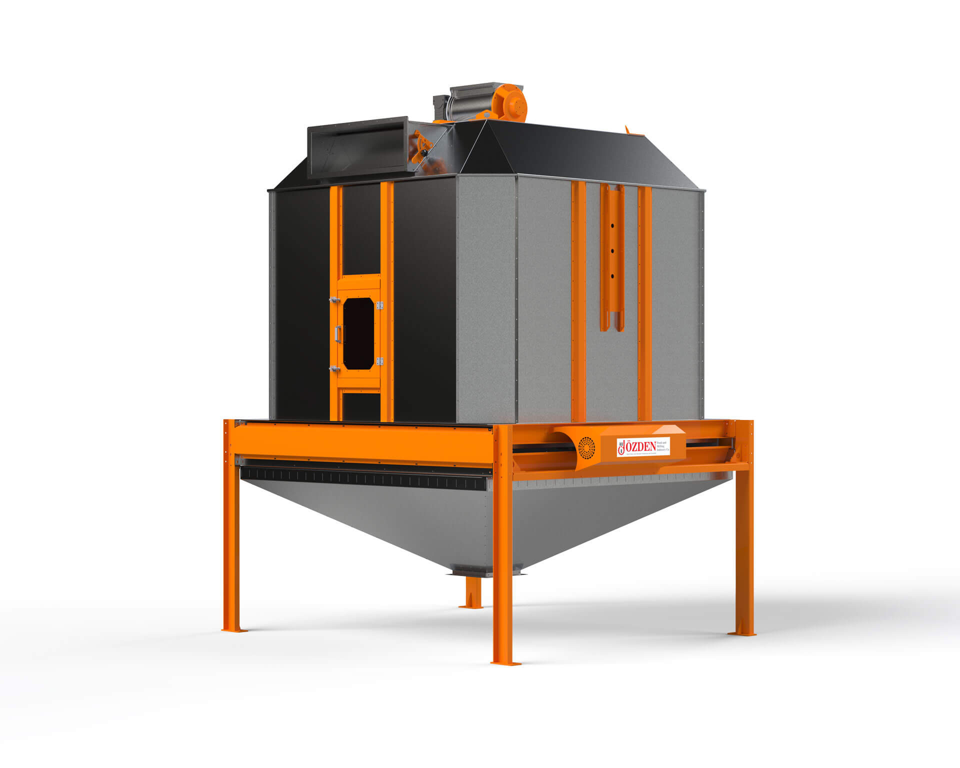 Soğutucu || ÖZDEN YEM MAKİNALARI - MILLING INDUSTRY - Özden Yem Değirmen Makinaları - Yem fabrikası Makinaları İmalatı, Un Fabrikası Makinaları İmalatı, Tuz Fabrikası Makinaları imalatı - Tesis Kurulum, Aspiratör, Cebritav, Torbalama Kantarı, Çift Katlı Vals, Çöp Sasörü, Elevatör, İrmik Sasörü, Jet Filitre, Kabuk Soyucu, Kare Elek, Kepek Fırçası, Kontrol Panosu, Vidalı Helezon, Vibro Tarar, Triyör, Rotoflow, Taş Ayırıcı, Tek Katlı Vals, Pelet Presi, Melasiyer, Çekiçli Değirmen, Mikser, Aksesuarlar